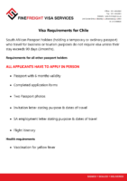 Chile Visa Requirements