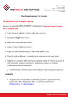 Croatia Visa Requirements