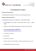 Ghana Visa Requirements