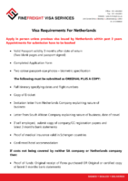 Netherlands Visa Requirements