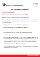 Romania Visa Requirements