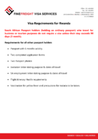 Rwanda Visa Requirements