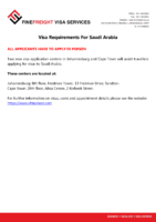 Saudi Arabia Visa Requirements