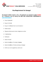 Senegal Visa Requirements