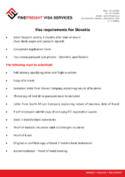 Slovakia Visa Requirements