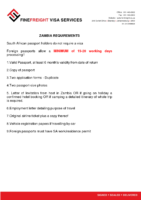 Zambian Visa Requirments